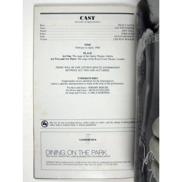 Orson Shadow Playbill May 2005 Susan Bennett Austin Pendleton Tracy Letts - Picture 7 of 9